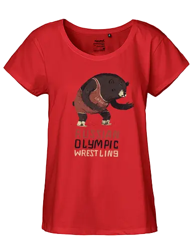 Wrestling - olympics, russia, wrestling, fun, art, br - Fairtrade Girl Shirt