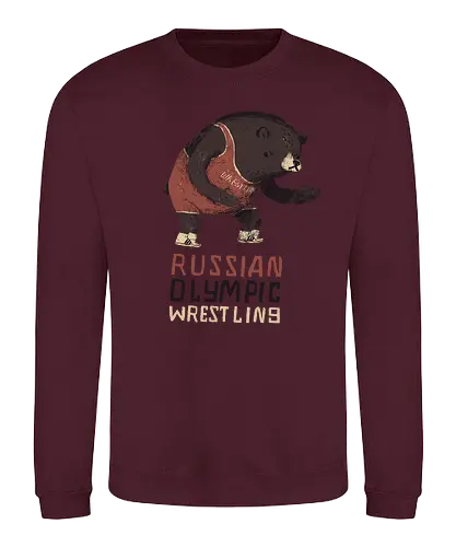 Wrestling - olympics, russia, wrestling, fun, art, br - Sweatshirt