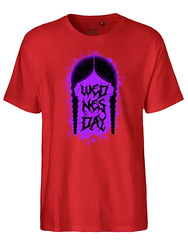 Wednesday Pigtails - addams, family, horror, wednesday - Fairtrade T-Shirt