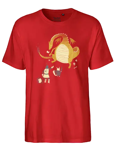 Ye hath to catcheth them all - pocket, medieval, monster, knight, mashup, satire, parody, parodie - Fairtrade T-Shirt