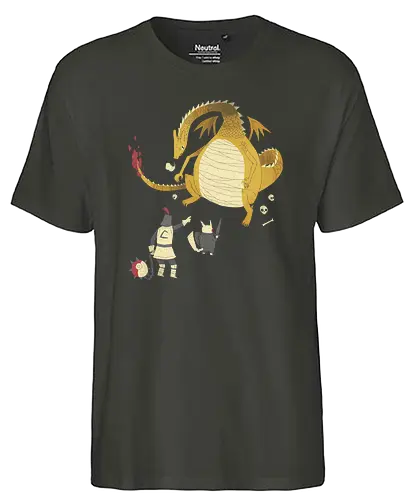 Ye hath to catcheth them all - pocket, medieval, monster, knight, mashup, satire, parody, parodie - Fairtrade T-Shirt