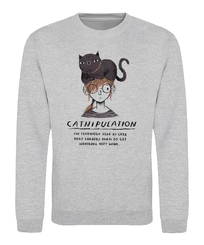 Catnipulation - cat, katze, manipulation, catperson, catlady - Sweatshirt