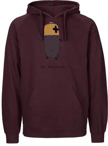 Be Positive - positive, positive thinking, positiv, happy, thoughts - Fairtrade Hoodie