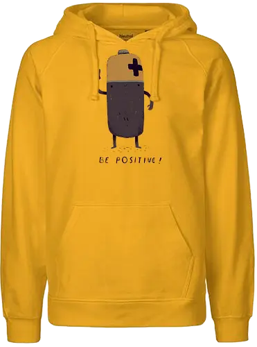 Be Positive - positive, positive thinking, positiv, happy, thoughts - Fairtrade Hoodie