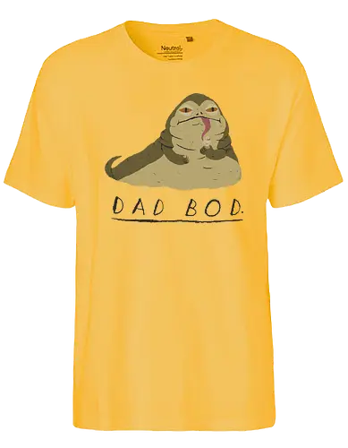 Dad Bod - star, wars, sterne, krieg, jabba, hutt, hutte, slave, leia - Fairtrade T-Shirt