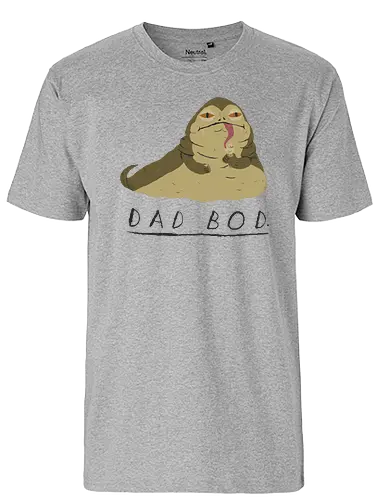 Dad Bod - star, wars, sterne, krieg, jabba, hutt, hutte, slave, leia - Fairtrade T-Shirt