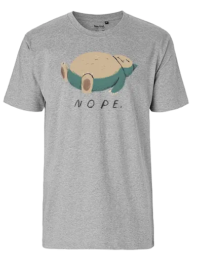 Nope. - nope, snore, sleep, relax, pocket, monster, schlaf, schlafen - Fairtrade T-Shirt