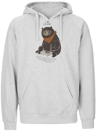 Sushi Bear - sushi, bär, love, liebe, food, nom, bear - Fairtrade Hoodie