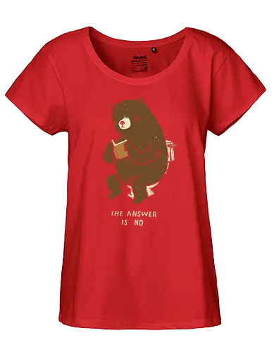 does a bear apparel - animal, cute, nein, süß, toilette, toilet, bär, no, bear - Fairtrade Girl Shirt