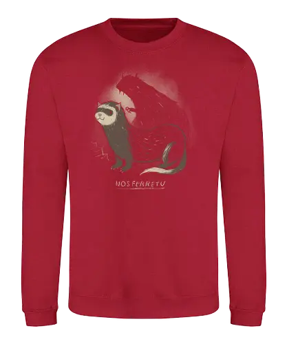 nosferretu - nosferatu, vampir, ferret, frettchen, cute, romania, rumänien, dracula, vampire - Sweatshirt