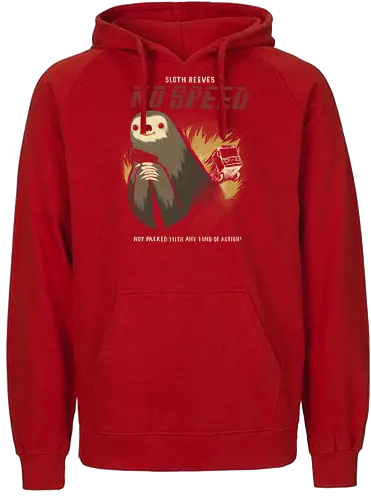 no speed - faultier, sloth, speed, mashup, movie, action, animal, cute, tense, spannung, knu reeves - Fairtrade Hoodie