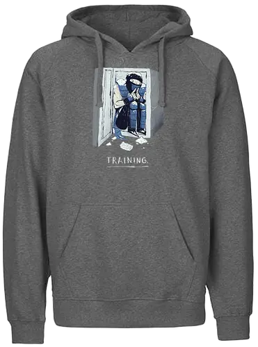 Training - kombat, sub, zero, cold, ice, fighter, kämpfer, mortal, mash em up, arcade, retrogaming, videogames - Fairtrade Hoodie