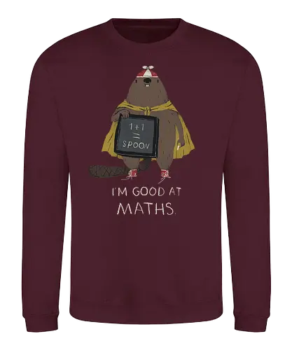 Maths - maths, mathe, biber, 1+1, school, schule, spoon, bver - Sweatshirt