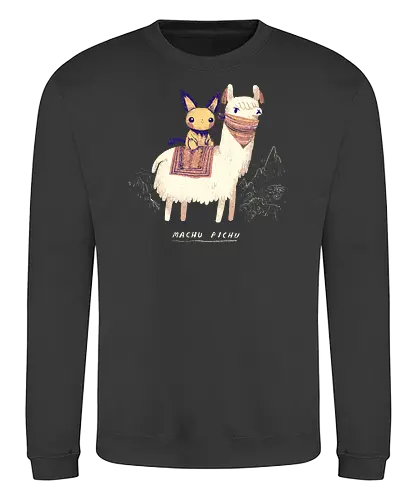 Machu Pichu - machu picchu, pocket, monster, llama, Alpaka, alpaca, lama - Sweatshirt