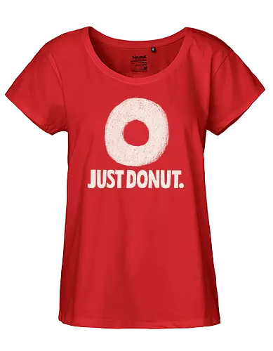 Just Donut - donut, just do it, mashup, Statement, doughnut - Fairtrade Girl Shirt