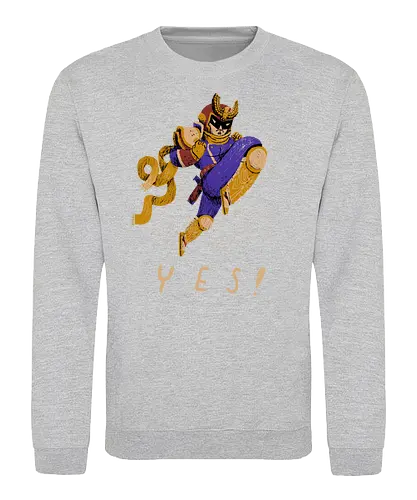 Falcon Yes! - falcon, punch, yes, captain, gaming - Sweatshirt