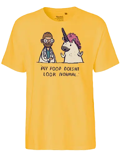Unicorn Poop - unicorn, einhorn, rainbow, Poop, doctor - Fairtrade T-Shirt