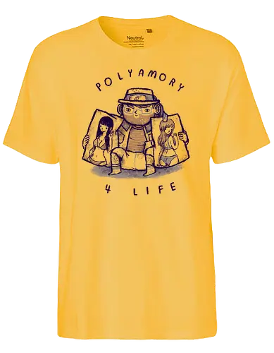 Polyamory - poly, love, Love is love, anime, otaku, ninja - Fairtrade T-Shirt