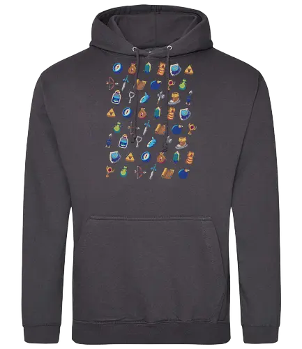 adventuring inventory - adventure, inventar, inventory, hero, ocarina - Standard Hoodie