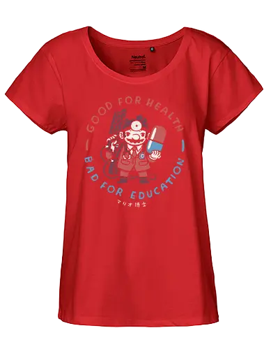 Good for gaming, bad for education - gaming, doctor, Pill, handheld, classic gaming - Fairtrade Girl Shirt