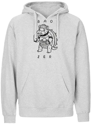 Bao zer - dumpling, mario, turtle, food, villain - Fairtrade Hoodie