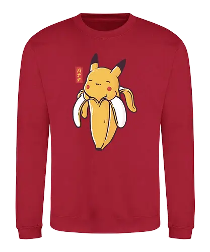 Bananachu - banana, monster, gaming, anime, manga, bananya - Sweatshirt
