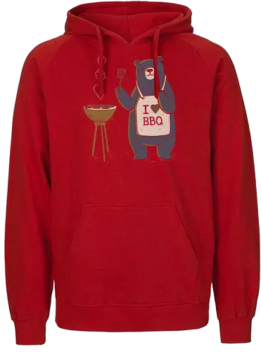 Bear Grill - bbq, bär, barbecue, grill, grillen, kochen, cute, br - Fairtrade Hoodie