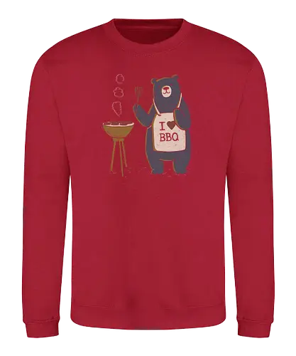 Bear Grill - bbq, bär, barbecue, grill, grillen, kochen, cute, br - Sweatshirt