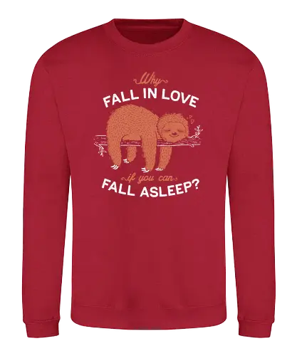 Fall Asleep - sloth, sleep, faultier, cute, niedlich, love - Sweatshirt