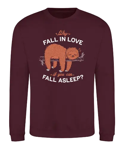 Fall Asleep - sloth, sleep, faultier, cute, niedlich, love - Sweatshirt