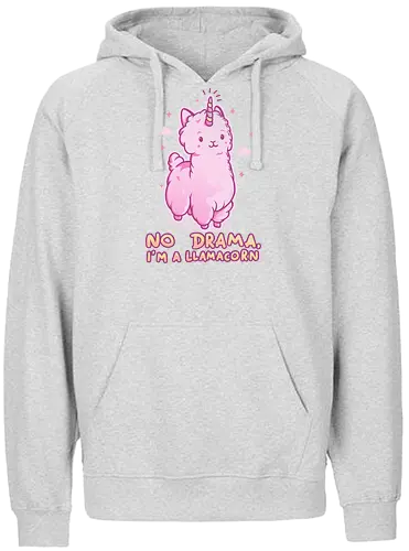Llamacorn - unicorn, einhorm, lama, llama, neuweltkamel, fun, cute, niedlich, drama - Fairtrade Hoodie