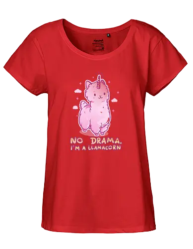 Llamacorn - unicorn, einhorm, lama, llama, neuweltkamel, fun, cute, niedlich, drama - Fairtrade Girl Shirt