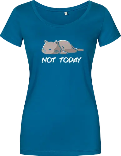 Not Today Cat - cat, lazy, katze, not today, nicht heute, unlust, faulheit, neko - Women T-Shirt
