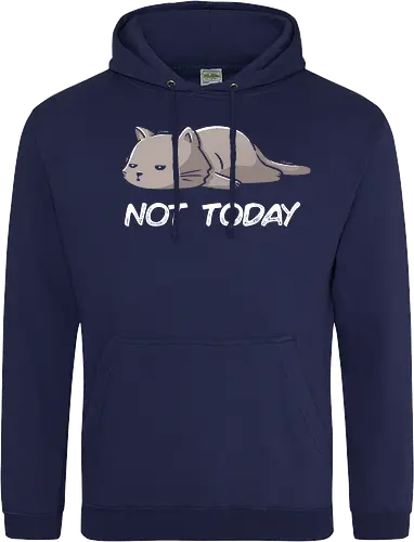 Not Today Cat - cat, lazy, katze, not today, nicht heute, unlust, faulheit, neko - Standard Hoodie