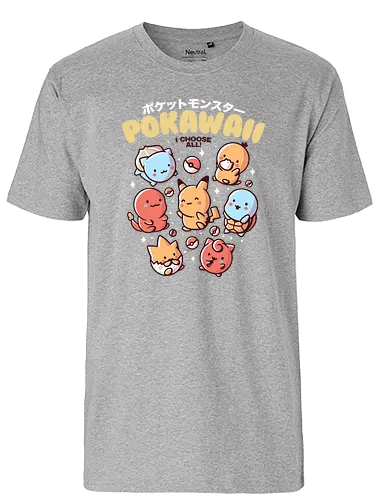 Pokawaii - kawaii, anime, game, gaming, monster, nippon, japan, cute, niedlich, pocket - Fairtrade T-Shirt