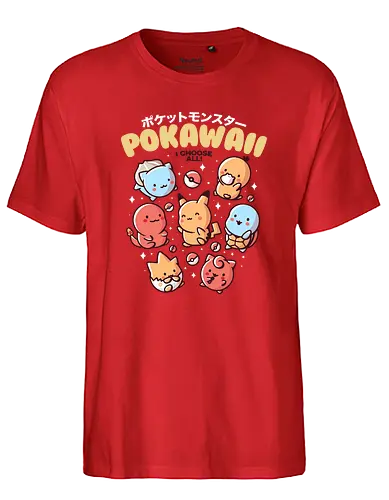 Pokawaii - kawaii, anime, game, gaming, monster, nippon, japan, cute, niedlich, pocket - Fairtrade T-Shirt
