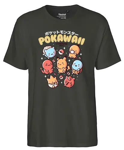 Pokawaii - kawaii, anime, game, gaming, monster, nippon, japan, cute, niedlich, pocket - Fairtrade T-Shirt