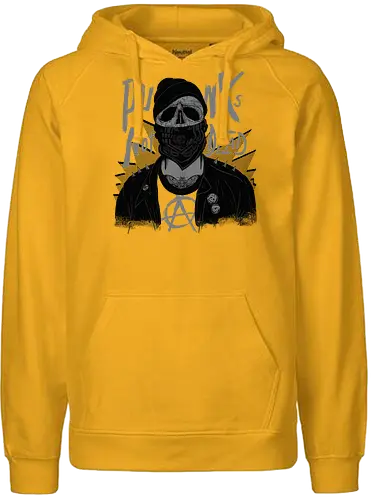 Punk's not Dd! - punk, anarchy, punkrock, skull, anGaming - Fairtrade Hoodie