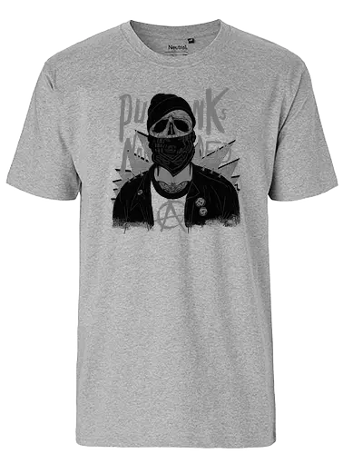 Punk's not Dd! - punk, anarchy, punkrock, skull, anGaming - Fairtrade T-Shirt