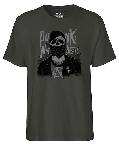 Punk's not Dd! - punk, anarchy, punkrock, skull, anGaming - Fairtrade T-Shirt