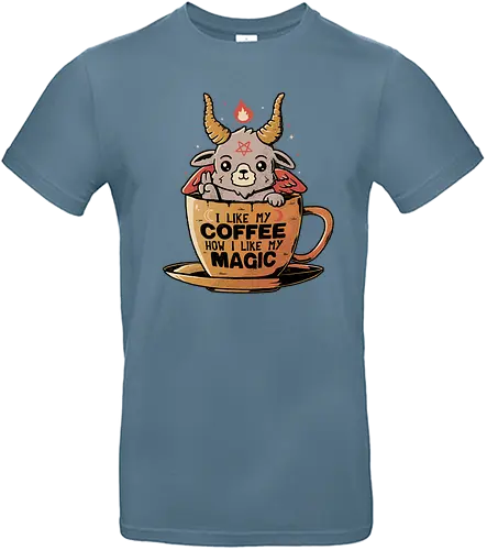 Black Coffee - black magic, baphomet, devil, horns, magic, pentagram, pagan, coffee, kaffee - Standard T-Shirt