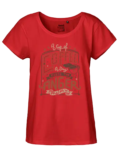 A Cup of Coffee a Day - coffee, kaffee, Anger, Frust, monday, motivation, Statement - Fairtrade Girl Shirt