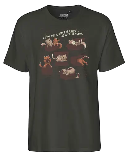 Cats in a Box - cat, katze, box, karton, Cardboard, cute - Fairtrade T-Shirt
