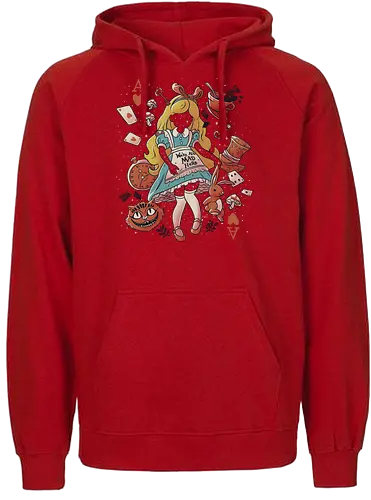 Wonderland Girl - alice, wonderland, book, alice im wunderland, film, movie, buch, literatur - Fairtrade Hoodie