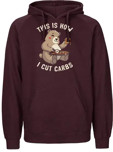 This Is How I Cut My Carbs - food, Carbs, pizza, br - Fairtrade Hoodie