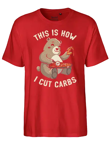 This Is How I Cut My Carbs - food, Carbs, pizza, br - Fairtrade T-Shirt