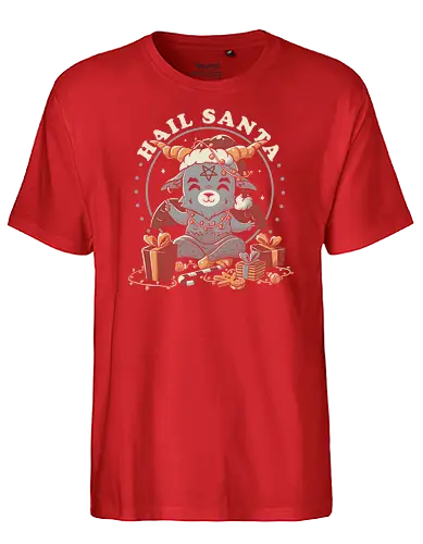 Hail Santa - baphomet, satan, Santa, cute, weihnachten, christmas - Fairtrade T-Shirt
