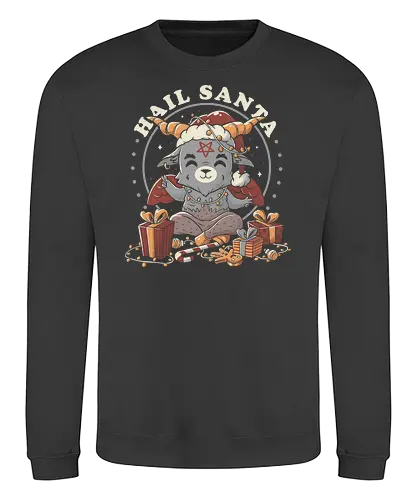 Hail Santa - baphomet, satan, Santa, cute, weihnachten, christmas - Sweatshirt