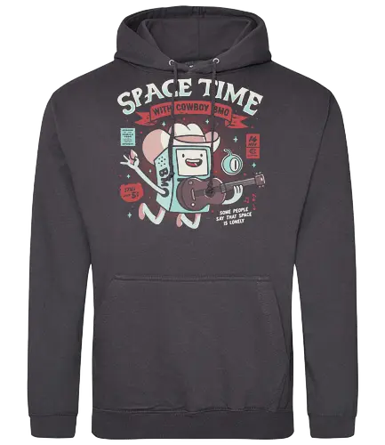 Space Time - tv, cartoon, space, BMO, space cowboy, adventure, time - Standard Hoodie