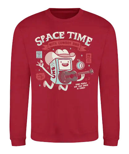 Space Time - tv, cartoon, space, BMO, space cowboy, adventure, time - Sweatshirt